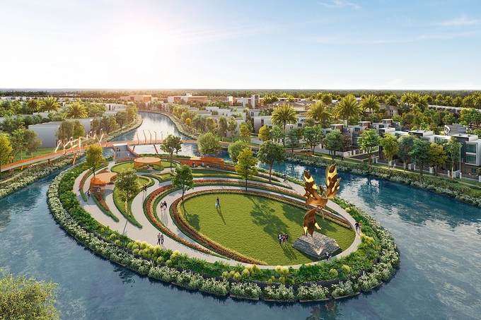 Đô thị Đảo Phượng Hoàng chiếm tới 50% diện tích mặt nước của toàn dự án Aqua City